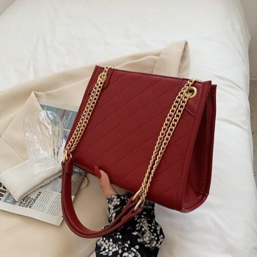 Small Pu Leather Chain Women Handbags Shoulder Bags Desiger Ladies Travel Tote Bag High Quality Female Messenger Crossbody Bag