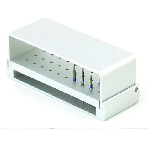2 Pcs Dental Lab Equipments High Speed Burs Block Holder 30 Holes Autoclavable White Dentist Instrument Free Shipping