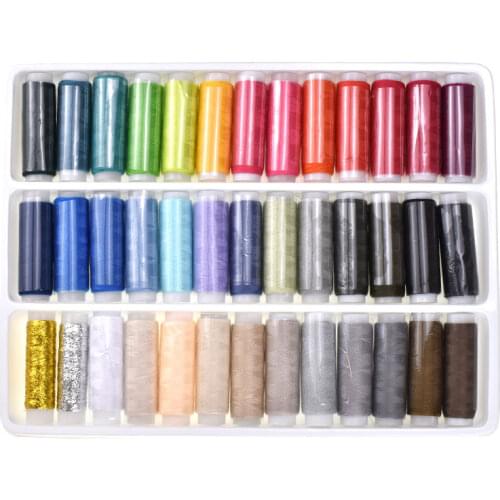 39 Colors Sewing Threads Needlework Tool Dyed Color Polyester Thread Craft Tool Set for Hand Machines Quality Sewing Accessories