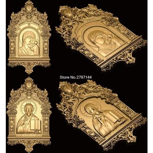 2pcs religious theme 3d model STL relief for cnc STL format religious Relief Model STL Router Engraver ArtCam