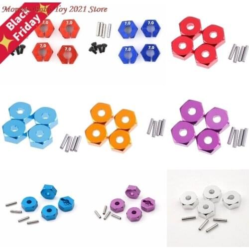 4pcs 12MM Aluminum Wheel Hex Nut With Pins Drive Hubs 4P HSP 102042 1/10 Upgrade Parts For 4WD RC Car Himoto
