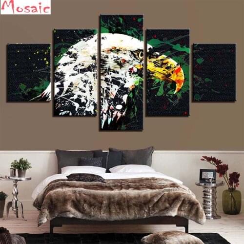 Diy diamond painting 5pcs/set eagle Bald Eagle fullDiamond embroidery sale mosaic wall Painting diamond puzzle Office Decoration