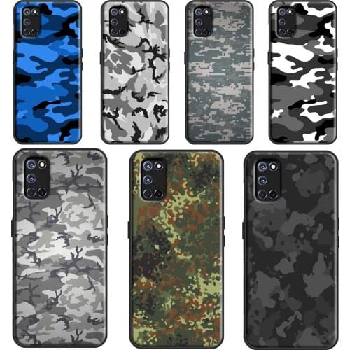 Army Camo Camouflage Phone Case For OPPO Find X2 X3 Pro A1K A15 A3S A5S A52 A72 A83 A91 A93 A31 A53 A5 A9 2020