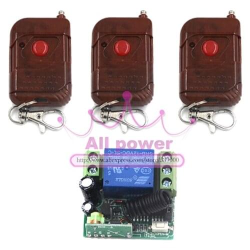 DC 12V 1CH Wireless Lamp Switch and Remote Control System for Electronic Door Windows