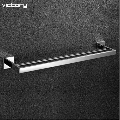 Double Towel Bar (60cm),Towel Holder,Solid Brass Made, Chrome Finished,Bathroom Products,Bathroom Accessories