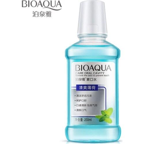 BIOAQUA Mint Flavor Mouthwash Clean Tartar Care For Gums Fresh Breath Mint Fresh Oral Care Cleaner Convenience Carry 250ml