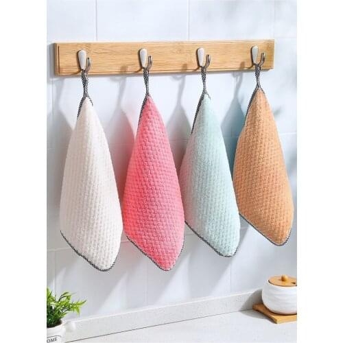 Kitchen cleaning clothdish towel Dishwashing cloth dishcloth kitchen cloth non stick oil thickened table cleaning cloth