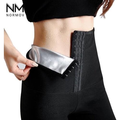 NORMOV Gym Leggings Women Heat Trapping Sweating Storm Leggings High Waist Push Up Compression Fitness Women Leggings