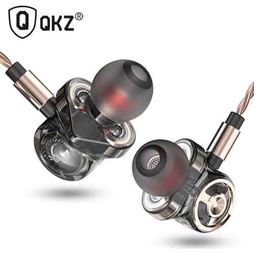 QKZ CK10 In Ear Earphone With Microphone 6 Dynamic Driver Unit Headsets Stereo Sports HIFI Subwoofer Earbuds Sports Earphone