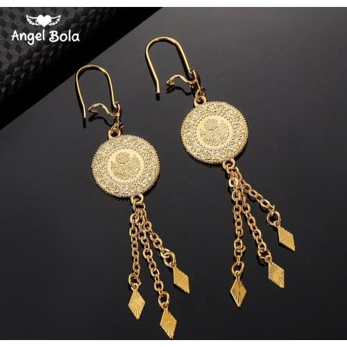 Never Faded Statement Earrings Jewelry Muslim Coin Dangle Earrings for Womens Jewelry Earrings for Women Earring for Women
