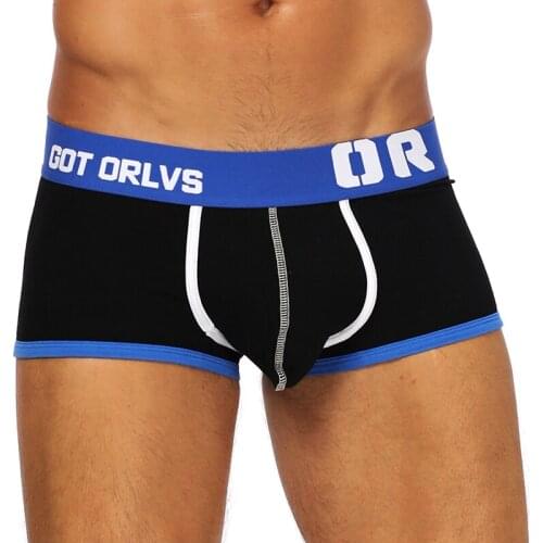 ORLVS Brand 50PC/LOT Wholesale Mesh Men Underwear Comfortable Boxers Male Panties Breathable Cotton Men Sleepwear Quick Dry