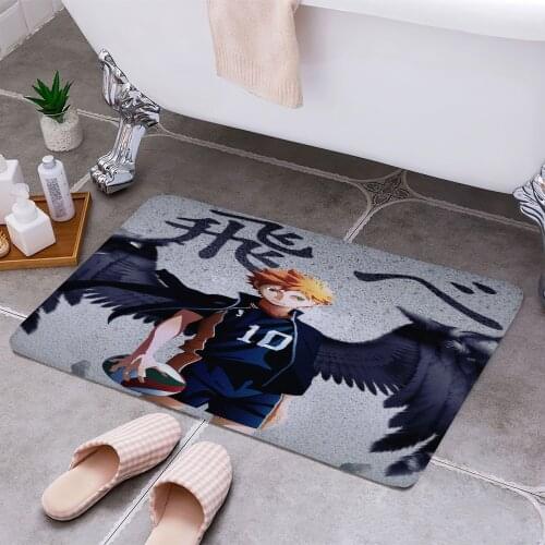 Anime Haikyu Anti-slip Doormat Vacuuming Water Absorbing Kitchen Bedroon Bath Floor Mats Home Entrance Home Decora