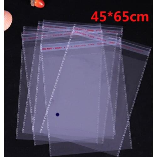 350 Pcs 45*65cm Transparent Self Adhesive Seal Poly Plastic Bags Crystal Clear Cellophane Cello Gift Bag