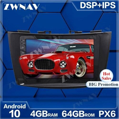 PX6 4GB+64GB Android 10.0 Car Multimedia Player For Suzuki Swift 2013-2016 GPS Navi Radio navi stereo IPS Touch screen head unit