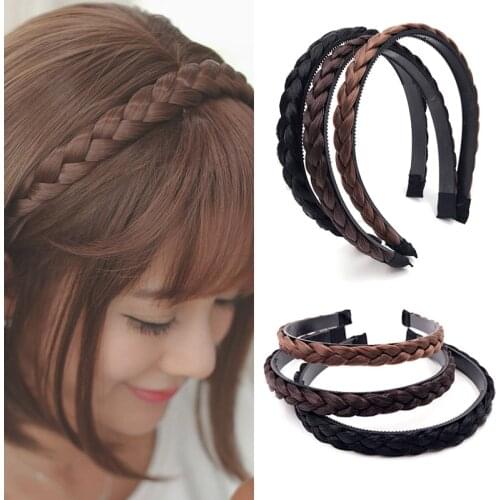 Sale Korean Headband Creative Hairpiece 1PC New Women Girls Braids Headwear Hair Wig Accessories Hot Hair Accessories