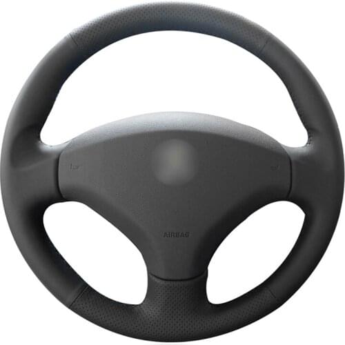 Handsewing Diy PU Micro Fiber Leather Car Steering Wheel Covers for Old Peugeot 408 Peugeot 308 Accessories
