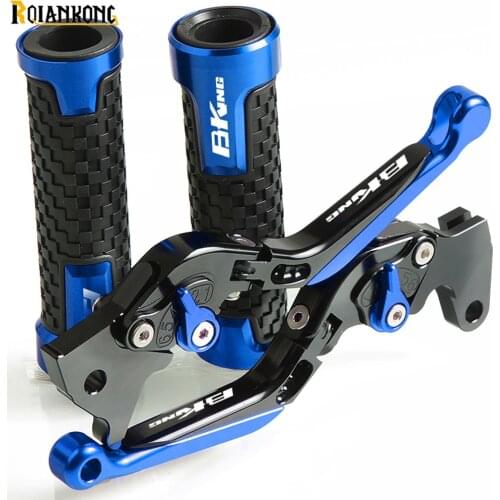 With B-King logo Motorcycle Clutch Brake Lever CNC Aluminum Adjustable Foldable Levers for Suzuki BKING 2008 2009 2010 2011 2012