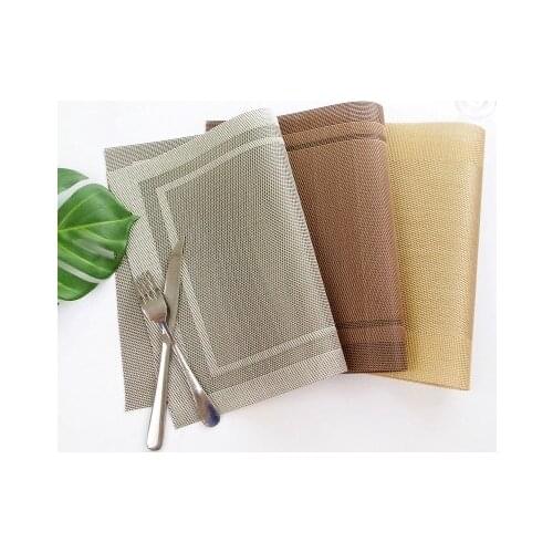 Placemats Washable PVC Table Cloth Pad Mat Tablemats Stain-Resistant Dining Disc Bowl Pad Coaster Non-slip PVC Pad