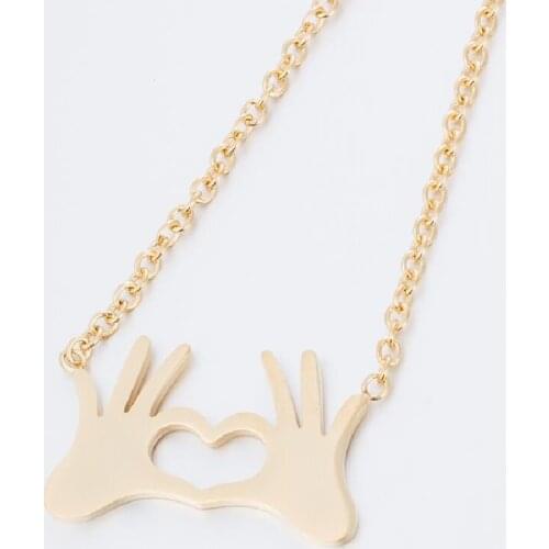 Sasusp 2020 Hip Hop Jewelry Fashion Gold Color Long Chain Necklaces Women Men Statement Heart Shape Pendant Necklace Accessories