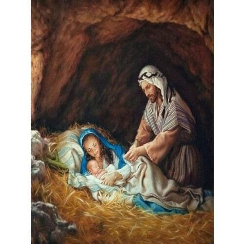 Jesus family Cross Stitch Kits Oil Painting Needlework Embroidery Crafts 14CT Unprinted DIY Arts Handmade Home Decor