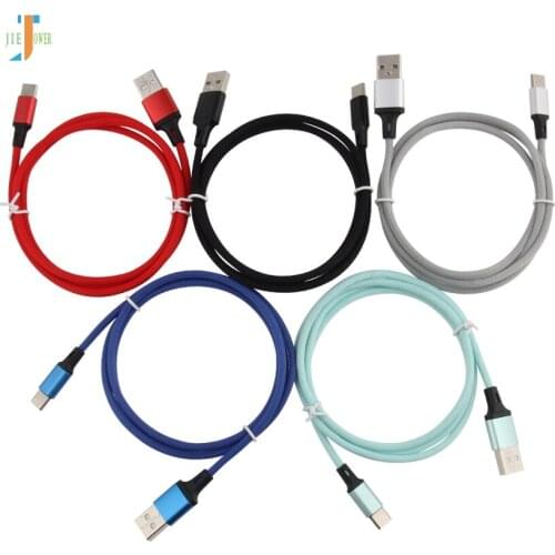 USB Cable Charging Micro USB Type-C Pure Color Cloth Cables for IPhone X Samsung Xiaomi Charger Mobile Cables USB Cord 50pcs/lot
