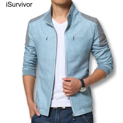 Spring Summer 2021 Men Jackets Fashion Casual Mens Coats Slim Fits Plus Size 3XL 3 Colors Linen Mens Clothing Soft Outwears