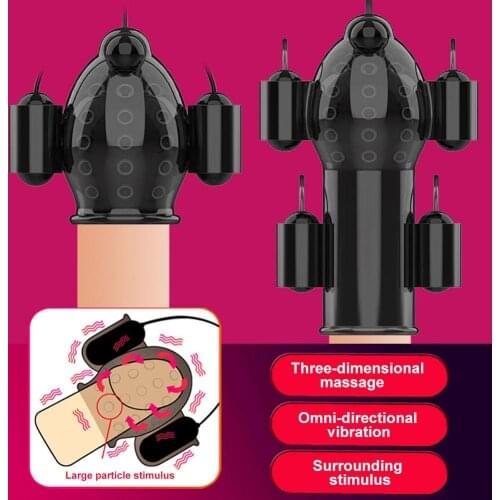 OLO 1Set Men Glans Vibrator USB Charging Cable Powered Penis Trainer Masturbation Delay Massager Sex Stimulation Toy