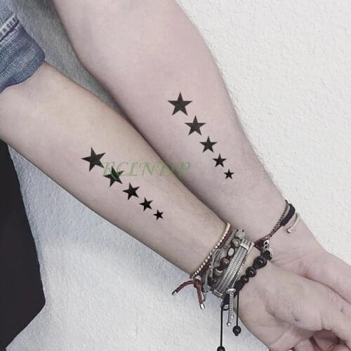 Waterproof Temporary Tattoo Sticker Black Stars star Fake Tatto Flash Tatoo Tatouage Wrist Foot Hand For Girl Women Men