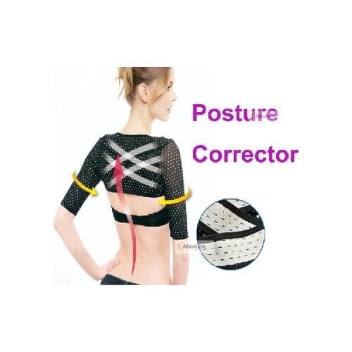 High quality women Shoulder posture corrector support brace belt for the back Simulator thin hand Massage cuff orthotics Strap
