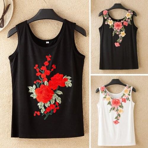 Cotton bottom vest womens spring summer large size 100 take the middle-aged and elderly mother installed sleeveless shirt Mw715