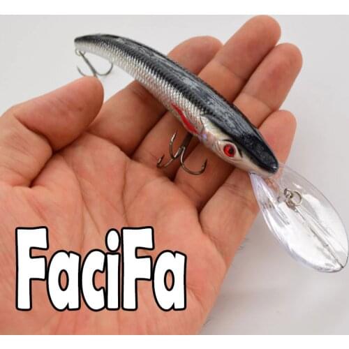 1 pcs 16g 15.5cm Wobbler Fishing Lure Big Crank Bait Minnow Bass Trolling Artificial Bait Pike Carp Lures Treble Fishing hook