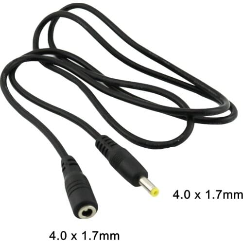 1x DC Power 4.0 x 1.7mm Male To 4.0 x 1.7mm Female Jack Extension Connector Adapter Cable Cord 90cm