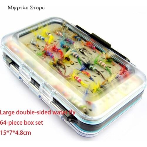 Lure Bait Fly Fishing Flies 64pcs Hand-tied Bionic Insect With Feathers Streamer for Artificial Bait Trout Bass Steelhead Fish