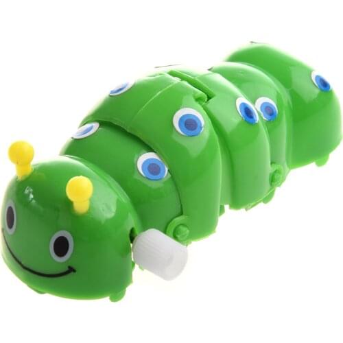 ABWE New Children Clockwork Spring Toy Green Plastic Cartoon Creeping Insect