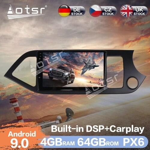 Aotsr Android 9.0 4+64G Car Radio Player GPS Navigation DSP For KIA Morning 2011+Car Auto Stereo Video HD Car Multimedia Player