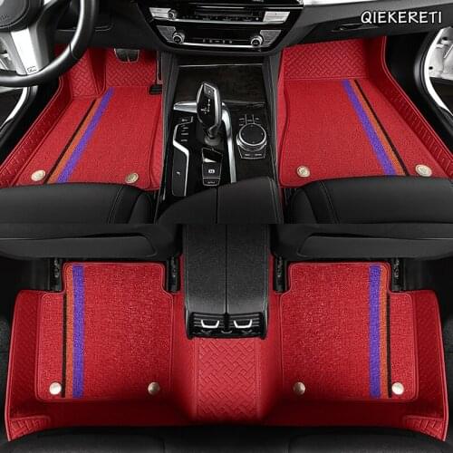 QIEKERETI Custom car floor mat For Citroen DS DS3 DS4 DS5 DS6 DS7 DS4S DS5LS For Dodge Journey auto floor mats