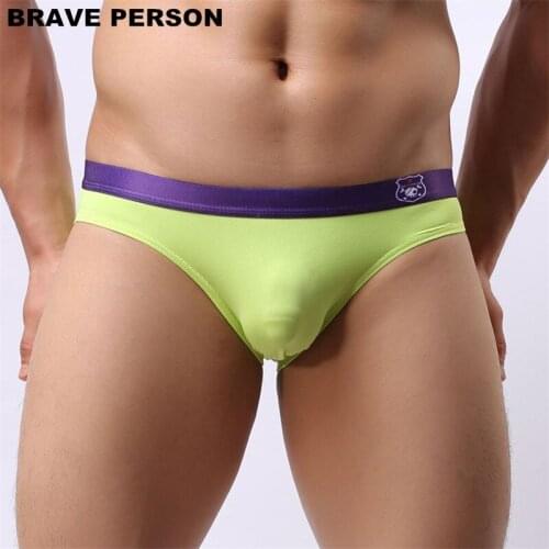 Brave Person Men Briefs Brand Sexy Underwear Briefs Low Waist Underpants Men Briefs Nylon Fabrics Cozy Men Bikini Briefs
