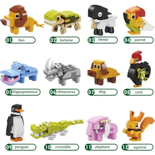 Childrens Early Education Creative Assembling Diy Toys Animal Building Blocks Childrens Puzzle Creative Spelling Plug Toys