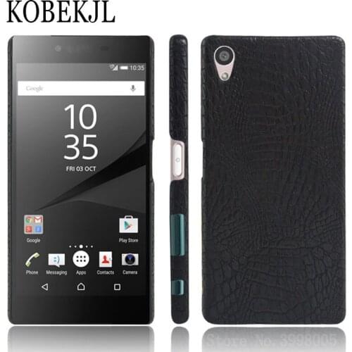 For Sony Xperia Z5 Case Sony Xperia Z5 Case Cover Hard Crocodile PU Leather Phone Case For Sony Xperia Z5 E6653 E6603 Case 5.2"
