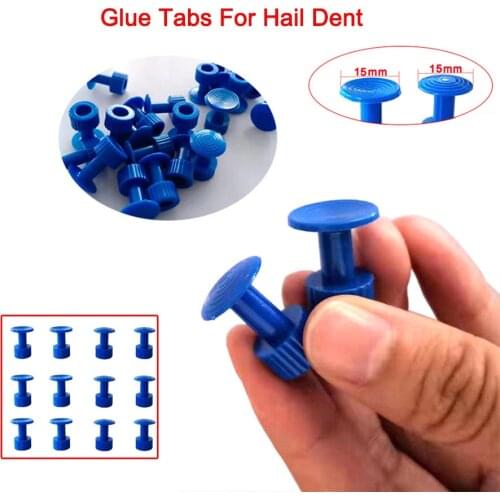 Glue Tabs for Dent Removal Hail 12pcs Glue Tabs with Concave and Convex Surface for Hail Pit Dent Repair Tools Dent Puller Kit
