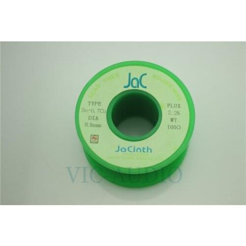 The Finest Quality LEAD FREE Solder Wire 0.8MM 1.0MM Sn99.3/Cu0.7 100G ROHS Unleaded Solder Free Shipping