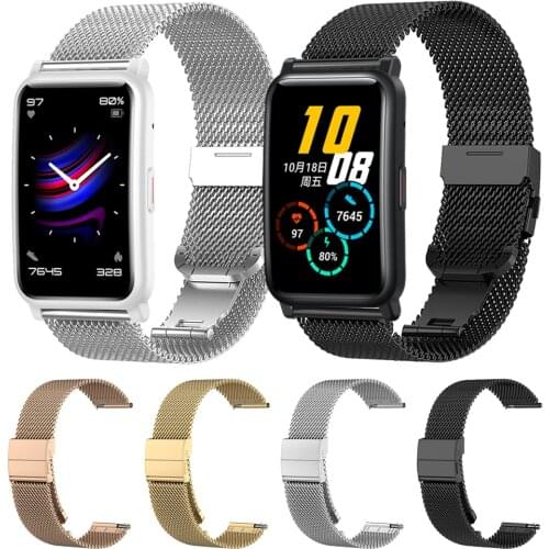 Metal mesh belt Milanese Strap For Huawei HONOR Watch ES Smartwatch Wrist Band Bracelet Replace Watchband