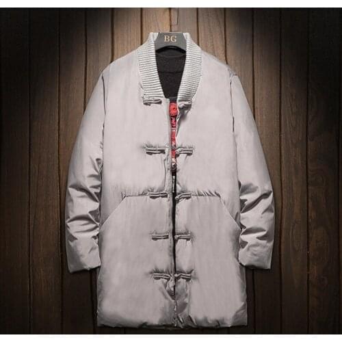 Winter Jacket Men Vintage Long Parka Coat Men Male Jacket Thick Outwear Slim Casual Hooded Down Jacket Plus Size Retro KK3285