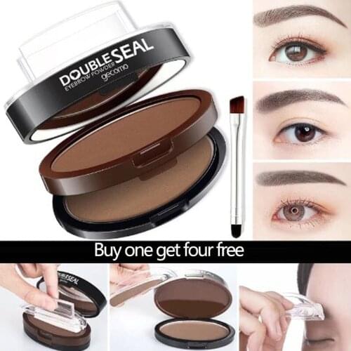 NEW Adjustable Eyebrow Stamp Kit Perfect Arch Eyebrow Shadow Powder Palette Eyebrow Seal Eye Br