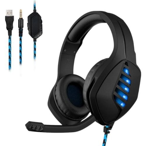 3.5mm Wired Headphone for PS4 /PS5/ XBOX PC Laptop USB Deep Bass Gamer Earphone Stereo Surround Sound & Microphone Game Headset