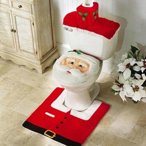 Christmas Decorations for Home Bathroom Toilet Seat Cove Pap