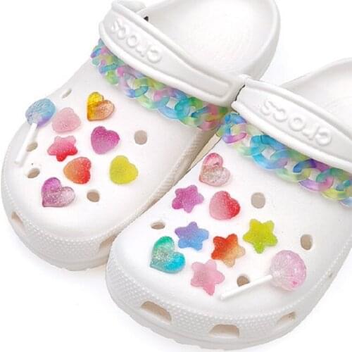 DIY Lovely Croc Charms Designer New Brand Candy Star Fruit Shoe Charms Multiple Colors Cute Clogs Accessories for Kids Gifts