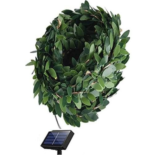 Hot New 10M LED Waterproof Outdoor Garland Solar Lights Maple Leaf Fairy Lights Solar Christmas Garden Decoration Fast Delivery