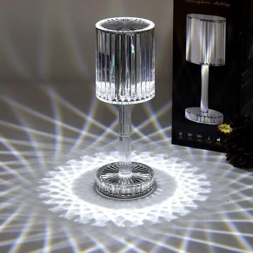 Diamond LED Bar Table Night Light Touch Sensor Dimmable Desk Lamp Bedside Bar Restaurant Cafe Shop Table Light