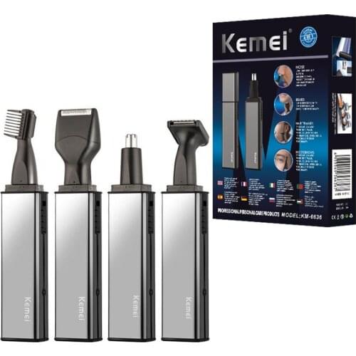 Original rechargeable 4in1 nose ear hair trimmer for men micro electric beard eyebrow trimmer for nose ear mens groomer kit